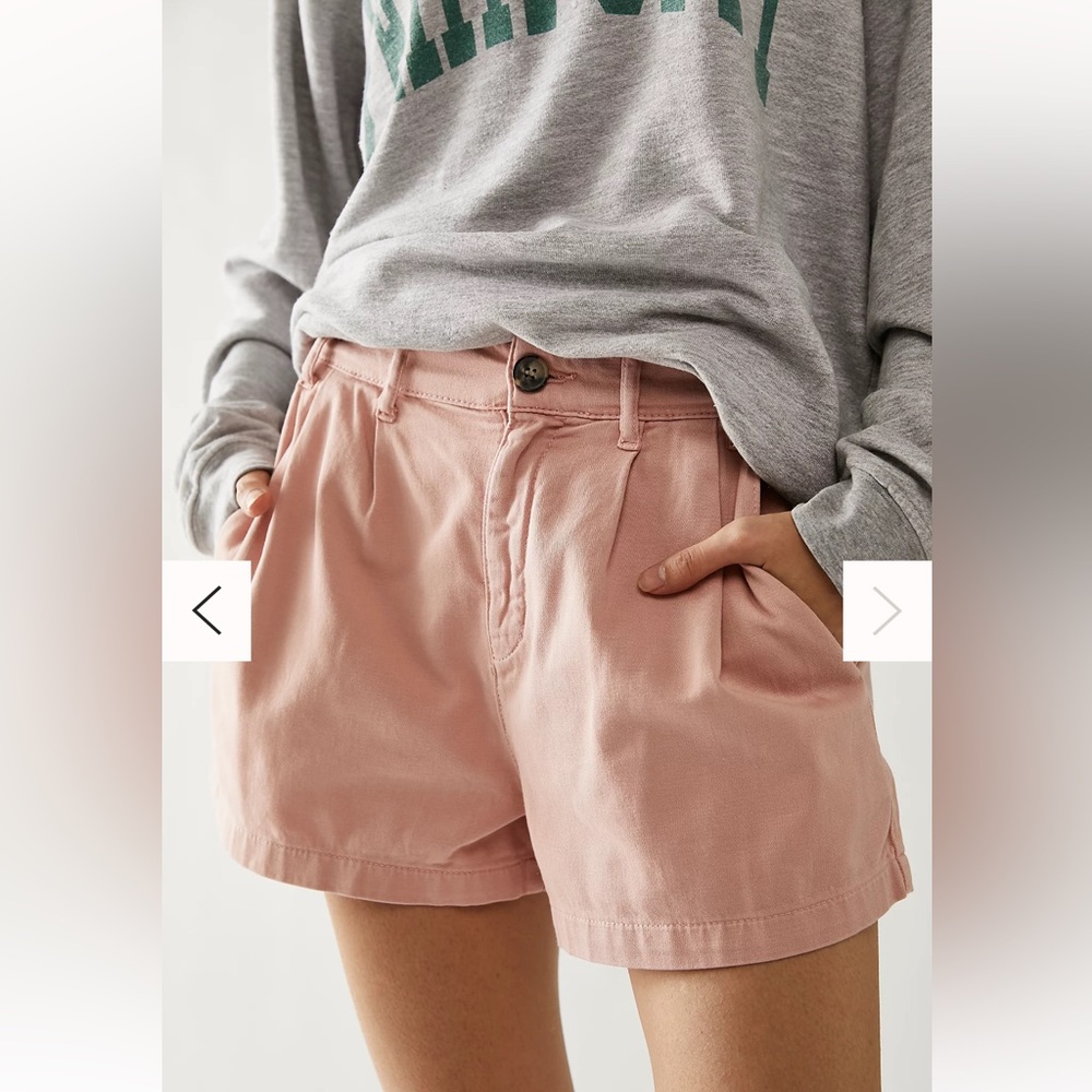 Free People Billie Chino Shorts-Petal